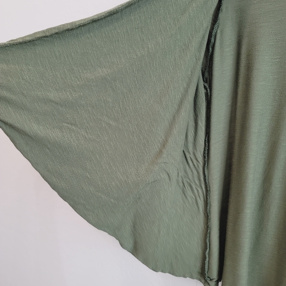 💕 Annabelle Open Front Green Cardigan Women's Size Large - Picture 3 of 13